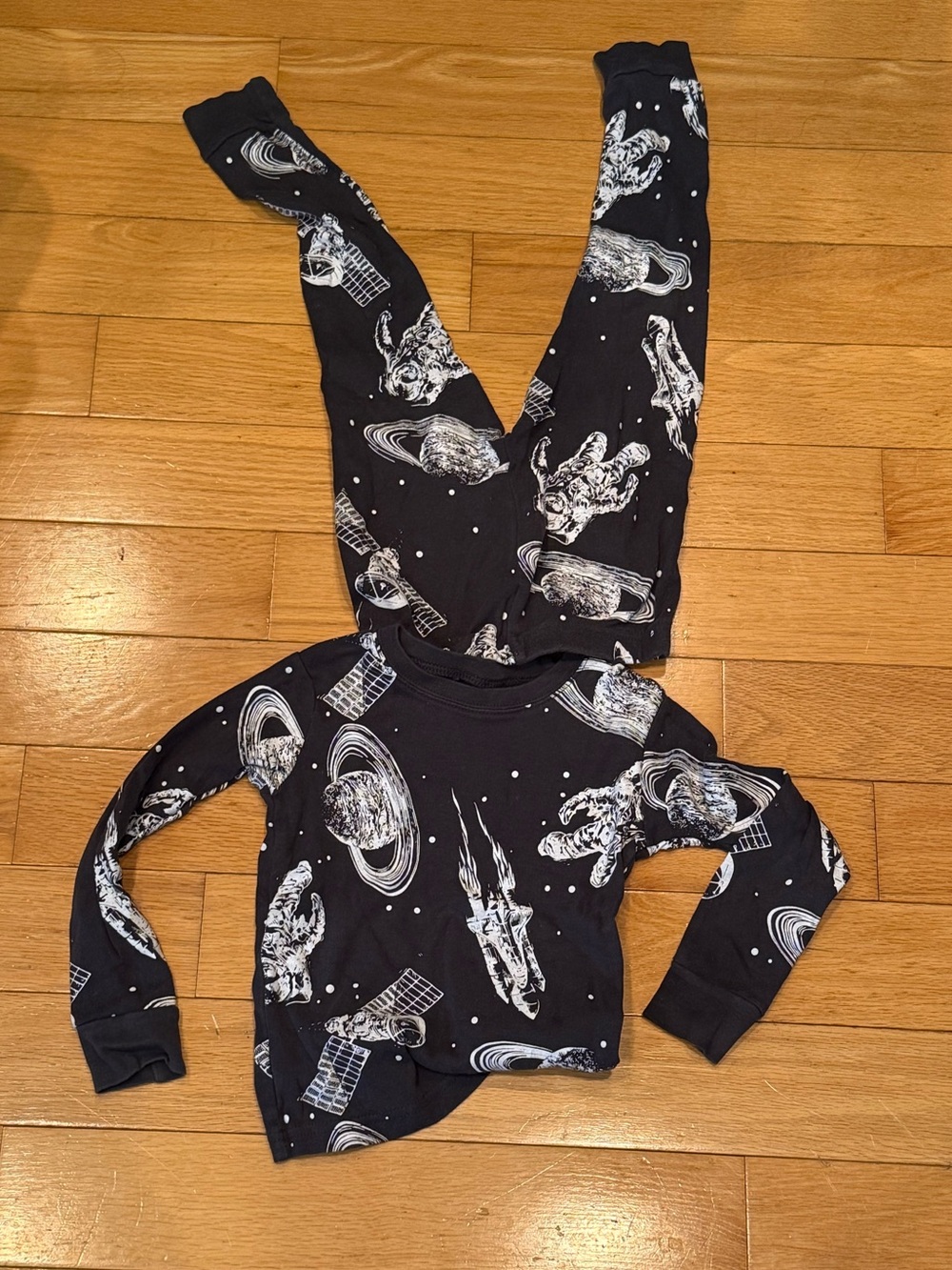 Carter's Space Explorer Pajama Set with White Astronaut and Planet Prints